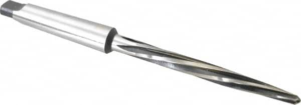 Interstate - 7/16" Reamer Diam, 7/32" Small End Diam, 2MT Morse Taper Shank, 4-3/8" Flute, Bridge Reamer - Benchmark Tooling