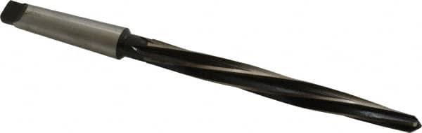 Interstate - 3/4" Reamer Diam, 15/32" Small End Diam, 3MT Morse Taper Shank, 7-3/8" Flute, Bridge Reamer - Benchmark Tooling