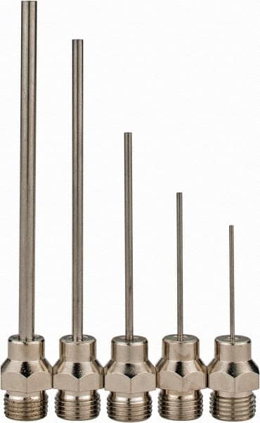 Value Collection - Blow Gun 5 Piece Needle Set - 1/8 MPT, 1-3/16, 1-3/4, 15/16, 2-15/32 & 2-3/4" Long - Benchmark Tooling