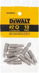 DeWALT - #2, Tip Phillips Screwdriver Bit - 1/4" Drive, 1" OAL - Benchmark Tooling