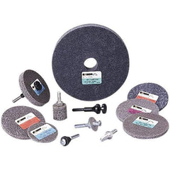 Standard Abrasives - 8" Diam, 1/2" Face Width, 3/4" Center Hole, Fine Grade, Silicon Carbide Deburring Wheel - Unitized, Soft Grade - Benchmark Tooling
