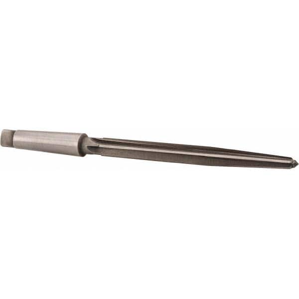 Interstate - 3/4" Reamer Diam, 15/32" Small End Diam, 3MT Morse Taper Shank, 7-3/8" Flute, Bridge Reamer - Benchmark Tooling