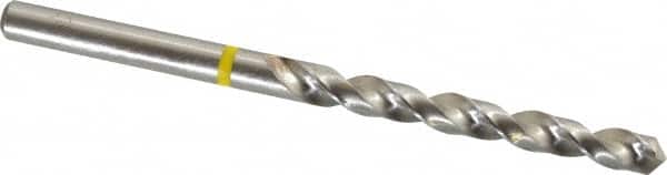 Accupro - 13/64" 130° Vanadium High Speed Steel Jobber Drill - Bright Finish, Right Hand Cut, Spiral Flute, Straight Shank, 86mm OAL, Split Point - Benchmark Tooling