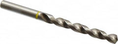 Accupro - 23/64" 130° Vanadium High Speed Steel Jobber Drill - Bright Finish, Right Hand Cut, Spiral Flute, Straight Shank, 125mm OAL, Split Point - Benchmark Tooling