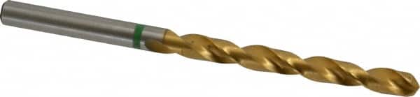 Accupro - #2 130° Cobalt Jobber Drill - TiN Finish, Right Hand Cut, Spiral Flute, Straight Shank, 93mm OAL, Split Point - Benchmark Tooling