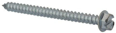 Value Collection - #14 Hex Washer Head Slotted Sheet Metal Screw - Steel, 3" Length Under Head, Grade 2 - Benchmark Tooling