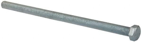 Made in North America - 1/2-13 UNC, 9-1/2" Length Under Head Hex Head Cap Screw - Fully Threaded, Grade 5 Steel, Zinc-Plated Finish, 3/4" Hex - Benchmark Tooling