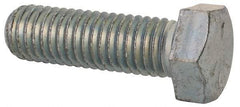 Made in North America - 1/2-13 UNC, 1-5/8" Length Under Head Hex Head Cap Screw - Partially Threaded, Grade 5 Steel, Zinc-Plated Finish, 3/4" Hex - Benchmark Tooling