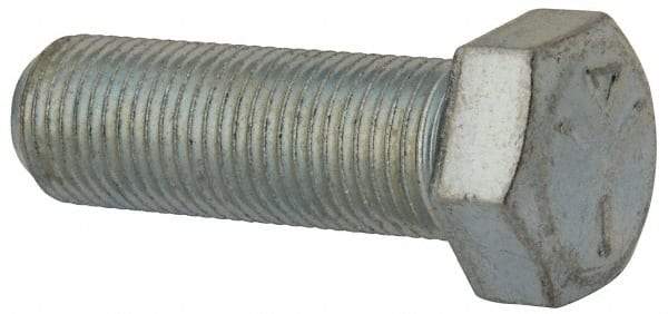 Made in USA - 9/16-18 UNF, 1-3/4" Length Under Head Hex Head Cap Screw - Fully Threaded, Grade 5 Steel, Zinc-Plated Finish, 13/16" Hex - Benchmark Tooling