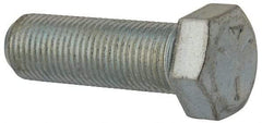 Made in USA - 9/16-18 UNF, 1-3/4" Length Under Head Hex Head Cap Screw - Fully Threaded, Grade 5 Steel, Zinc-Plated Finish, 13/16" Hex - Benchmark Tooling