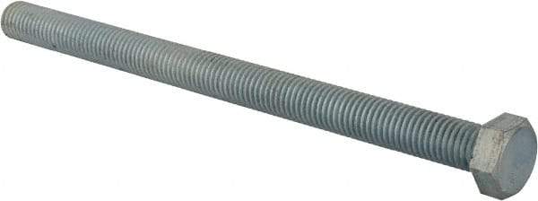 Made in North America - 5/8-11 UNC, 9" Length Under Head Hex Head Cap Screw - Fully Threaded, Grade 5 Steel, Zinc-Plated Finish, 15/16" Hex - Benchmark Tooling