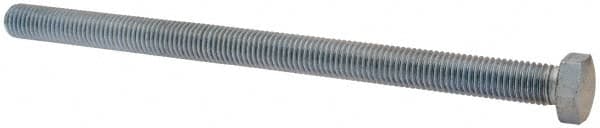 Made in North America - 5/8-11 UNC, 10" Length Under Head Hex Head Cap Screw - Fully Threaded, Grade 5 Steel, Zinc-Plated Finish, 15/16" Hex - Benchmark Tooling