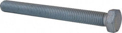 Made in North America - 5/8-11 UNC, 6" Length Under Head Hex Head Cap Screw - Fully Threaded, Grade 5 Steel, Zinc-Plated Finish, 15/16" Hex - Benchmark Tooling