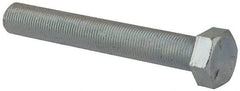 Made in North America - 5/8-18 UNF, 4-1/2" Length Under Head Hex Head Cap Screw - Fully Threaded, Grade 5 Steel, Zinc-Plated Finish, 15/16" Hex - Benchmark Tooling