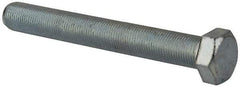 Made in North America - 5/8-18 UNF, 5" Length Under Head Hex Head Cap Screw - Fully Threaded, Grade 5 Steel, Zinc-Plated Finish, 15/16" Hex - Benchmark Tooling