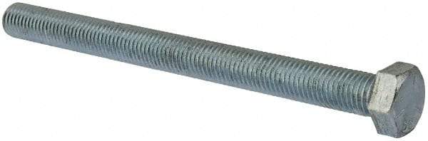 Made in North America - 3/4-10 UNC, 9" Length Under Head Hex Head Cap Screw - Fully Threaded, Grade 5 Steel, Zinc-Plated Finish, 1-1/8" Hex - Benchmark Tooling