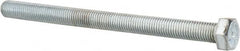 Made in North America - 3/4-10 UNC, 10" Length Under Head Hex Head Cap Screw - Fully Threaded, Grade 5 Steel, Zinc-Plated Finish, 1-1/8" Hex - Benchmark Tooling