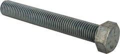 Made in North America - 3/4-10 UNC, 5-1/2" Length Under Head Hex Head Cap Screw - Fully Threaded, Grade 5 Steel, Zinc-Plated Finish, 1-1/8" Hex - Benchmark Tooling