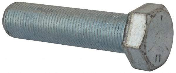 Made in USA - 3/4-16 UNF, 3" Length Under Head Hex Head Cap Screw - Fully Threaded, Grade 5 Steel, Zinc-Plated Finish, 1-1/8" Hex - Benchmark Tooling