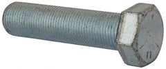 Made in USA - 3/4-16 UNF, 3" Length Under Head Hex Head Cap Screw - Fully Threaded, Grade 5 Steel, Zinc-Plated Finish, 1-1/8" Hex - Benchmark Tooling