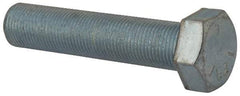 Made in USA - 3/4-16 UNF, 3-1/2" Length Under Head Hex Head Cap Screw - Fully Threaded, Grade 5 Steel, Zinc-Plated Finish, 1-1/8" Hex - Benchmark Tooling