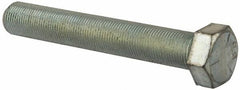 Made in USA - 3/4-16 UNF, 5" Length Under Head Hex Head Cap Screw - Fully Threaded, Grade 5 Steel, Zinc-Plated Finish, 1-1/8" Hex - Benchmark Tooling