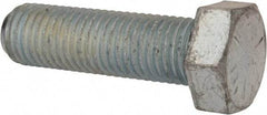 Made in USA - 7/8-9 UNC, 3" Length Under Head Hex Head Cap Screw - Fully Threaded, Grade 5 Steel, Zinc-Plated Finish, 1-5/16" Hex - Benchmark Tooling
