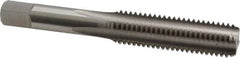 Hertel - M12x1.75 Metric Coarse 6H 4 Flute Bright Finish High Speed Steel Straight Flute Standard Hand Tap - Bottoming, Right Hand Thread, 3-3/8" OAL, D6 Limit - Exact Industrial Supply
