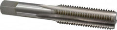Hertel - M16x2.00 Metric Coarse 6H 4 Flute Bright Finish High Speed Steel Straight Flute Standard Hand Tap - Bottoming, Right Hand Thread, 3-13/16" OAL, D7 Limit - Exact Industrial Supply