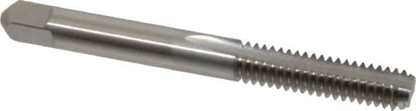 Hertel - 1/4-20 UNC 3B 2 Flute Bright Finish High Speed Steel Straight Flute Standard Hand Tap - Bottoming, Right Hand Thread, 2-1/2" OAL, 1" Thread Length, H3 Limit - Exact Industrial Supply