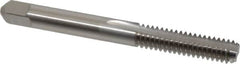 Hertel - 1/4-20 UNC 3B 2 Flute Bright Finish High Speed Steel Straight Flute Standard Hand Tap - Bottoming, Right Hand Thread, 2-1/2" OAL, 1" Thread Length, H3 Limit - Exact Industrial Supply