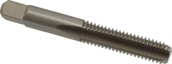 Hertel - 3/8-16 UNC 2B 3 Flute Bright Finish High Speed Steel Straight Flute Standard Hand Tap - Bottoming, Right Hand Thread, 2-15/16" OAL, 1-1/4" Thread Length, H5 Limit - Exact Industrial Supply