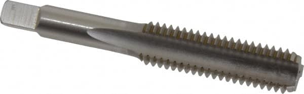 Hertel - 1/2-13 UNC 3B 3 Flute Bright Finish High Speed Steel Straight Flute Standard Hand Tap - Bottoming, Right Hand Thread, 3-3/8" OAL, 1-21/32" Thread Length, H3 Limit - Exact Industrial Supply