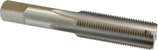 Hertel - 3/4-16 UNF 3B 4 Flute Bright Finish High Speed Steel Straight Flute Standard Hand Tap - Bottoming, Right Hand Thread, 4-1/4" OAL, H3 Limit - Exact Industrial Supply