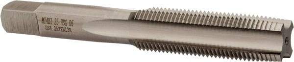 Hertel - M14x1.25 Metric Fine 4 Flute Bright Finish High Speed Steel Straight Flute Standard Hand Tap - Taper, Right Hand Thread, 3-19/32" OAL, D6 Limit - Exact Industrial Supply