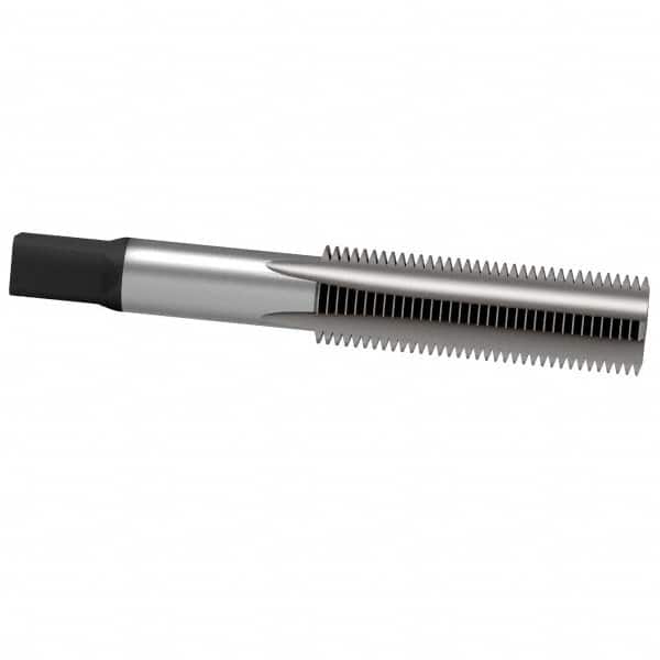 Hertel - 3/4-10 UNC 4 Flute Bright Finish High Speed Steel Straight Flute Standard Hand Tap - Taper, Right Hand Thread, 4-1/4" OAL, H3 Limit - Exact Industrial Supply