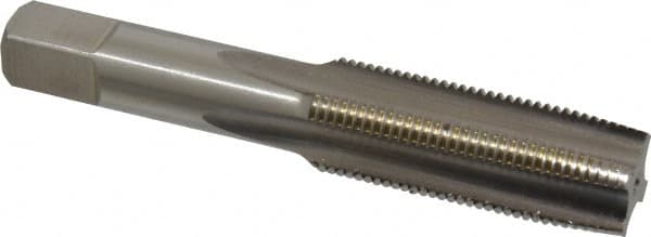 Hertel - 3/4-16 UNF 3B 4 Flute Bright Finish High Speed Steel Straight Flute Standard Hand Tap - Taper, Right Hand Thread, 4-1/4" OAL, H3 Limit - Exact Industrial Supply