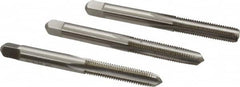 Hertel - 1/4-28 UNF, 4 Flute, Bottoming, Plug & Taper, Bright Finish, High Speed Steel Tap Set - 2-1/2" OAL, 2B/3B Class of Fit - Benchmark Tooling