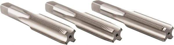 Hertel - 5/8-18 UNF, 4 Flute, Bottoming, Plug & Taper, Bright Finish, High Speed Steel Tap Set - 3-13/16" OAL, 2B/3B Class of Fit - Benchmark Tooling