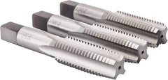 Hertel - 7/8-9 UNC, 4 Flute, Bottoming, Plug & Taper, Bright Finish, High Speed Steel Tap Set - 4-11/16" OAL, 2B/3B Class of Fit - Benchmark Tooling