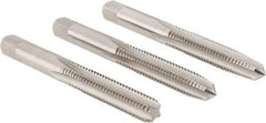 Hertel - M8x1.25 Metric Coarse, 4 Flute, Bottoming, Plug & Taper, Bright Finish, High Speed Steel Tap Set - 2-23/32" OAL, 6H Class of Fit - Exact Industrial Supply