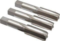 Hertel - M24x3.00 Metric Coarse, 4 Flute, Bottoming, Plug & Taper, Bright Finish, High Speed Steel Tap Set - 4-29/32" OAL, 6H Class of Fit - Benchmark Tooling