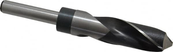 Hertel - 61/64" Drill, 118° Point, High Speed Steel Silver Deming & Reduced Shank Drill Bit - Benchmark Tooling