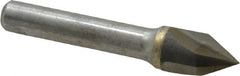 Hertel - 1/2" Head Diam, 3/8" Shank Diam, 3 Flute 60° Solid Carbide Countersink - Benchmark Tooling