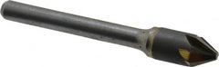 Hertel - 3/8" Head Diam, 1/4" Shank Diam, 6 Flute 60° Solid Carbide Countersink - Benchmark Tooling