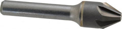 Hertel - 5/8" Head Diam, 3/8" Shank Diam, 6 Flute 60° Solid Carbide Countersink - Benchmark Tooling