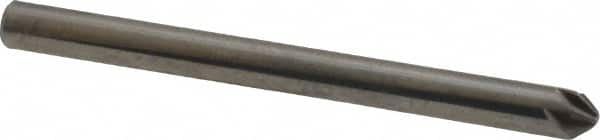 Hertel - 1/8" Head Diam, 1/8" Shank Diam, 6 Flute 82° Solid Carbide Countersink - Benchmark Tooling