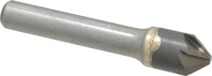 Hertel - 1/2" Head Diam, 3/8" Shank Diam, 6 Flute 82° Solid Carbide Countersink - Benchmark Tooling