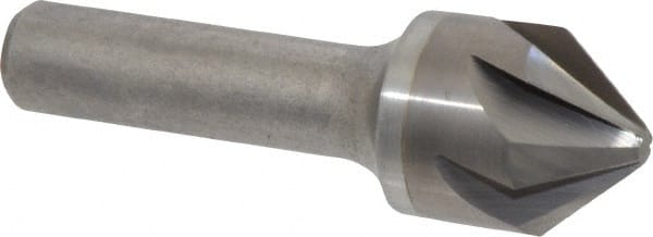 Hertel - 7/8" Head Diam, 1/2" Shank Diam, 6 Flute 82° Solid Carbide Countersink - Benchmark Tooling