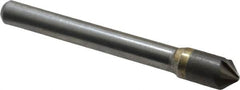 Hertel - 5/16" Head Diam, 1/4" Shank Diam, 6 Flute 90° Solid Carbide Countersink - Bright Finish, 2-1/2" OAL, Single End, Straight Shank, Right Hand Cut - Benchmark Tooling